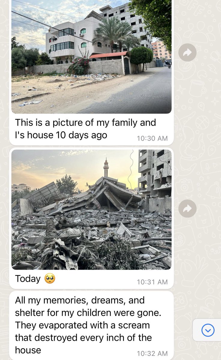 My friend in Gaza went dark five days ago. I feared the worst every day trying to get ahold of him. Today he responded. Israel bombed his home and killed his brother. This is his second sibling US bombs have killed in the last month.