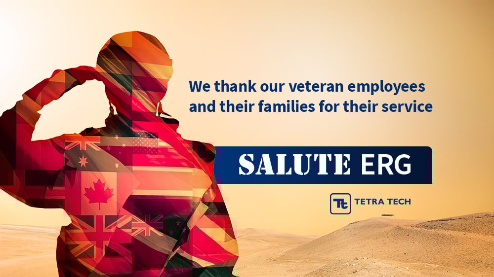 Join Tetra Tech and our SALUTE Employee Resource Group in a moment of silence today for #VeteransDay, #ArmisticeDay, and #PoppyDay. We thank our veteran employees, their families, and all veterans, active servicemembers, and families around the world for their sacrifices.