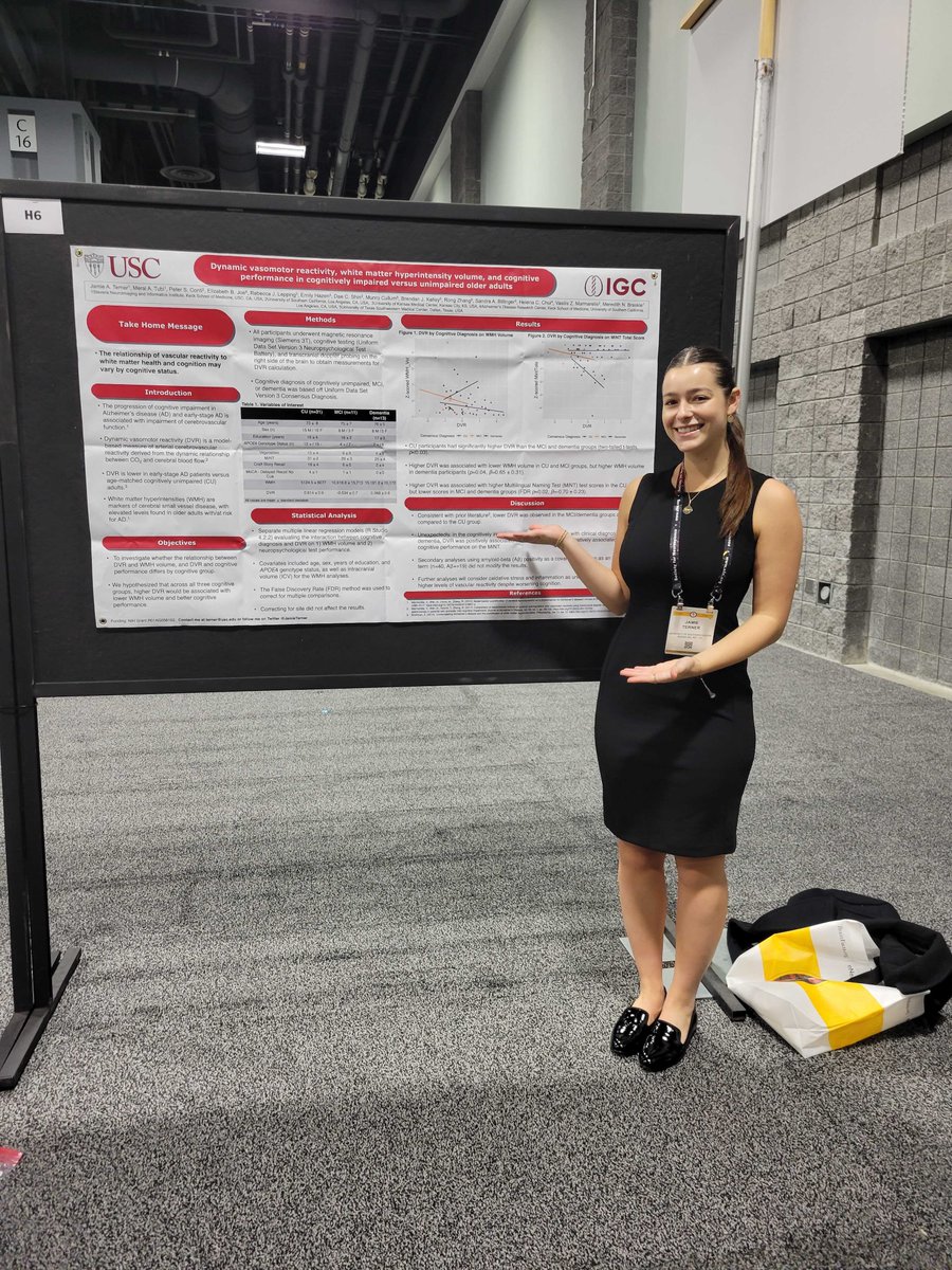 Happening NOW at #SfN2023 poster H6: <a href="/JamieTerner/">Jamie Terner</a> presents "Dynamic vasomotor reactivity, white matter hyperintensity volume, and cognitive performance in cognitively impaired versus unimpaired older adults" !