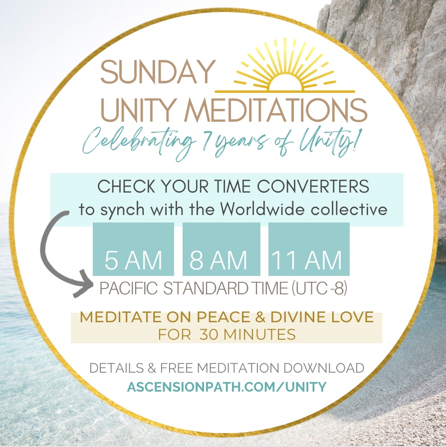 sandra_walter's tweet photo. Join the collective of Unified Hearts for the Worldwide #SundayUnityMeditations⁠
⁠
SUNday at 5AM, 8AM, and 11AM Pacific Time⁠ (UTC-8)⁠
⁠
Wherever you are. Offline. Meditate in your own style for 30 minutes.⁠
⁠
https://t.co/1Wx5TMIn6r⁠
⁠
Because #Ascension⁠
⁠ https://t.co/kqguWx6kga