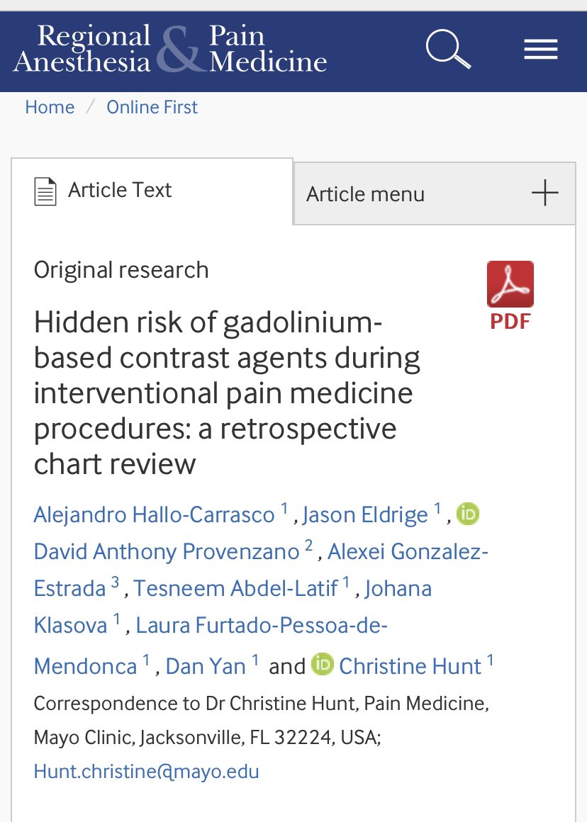 Together with @MayoPainMed, we put a lot of effort into this project. 

I wanted it to be my first paper on RAPM (and as first author!) so much. Now it’s available and I’m so grateful (and happy 😁) to our team and mentors!

#painmedicine #asra #rapm