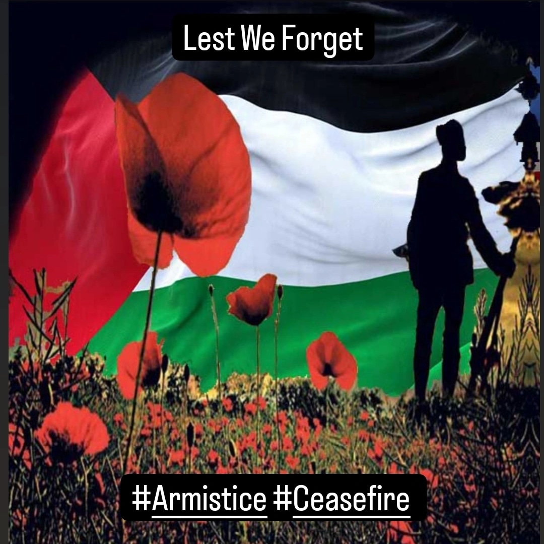 arshia_uk's tweet photo. Lest We Forget what Armistice even means 🇵🇸
#rememberance #dhikr #palestine #WestBank #Gaza #ArmisticeDay #Ceasefire https://t.co/ih5kVCIsz8