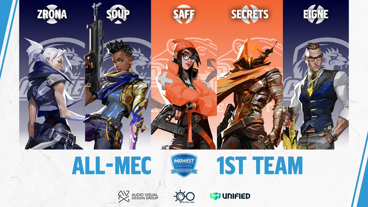 Congratulations to all of our #ALLMEC Valorant players! #MEC #MECChampionship

First Team

@zrona_VAL 🌬️
<a href="/soupOO7/">Spencer Cavaco</a> 🌟
<a href="/SaFFval/">Saff</a> 🤖  
<a href="/SecretsVal_/">Secrets</a> 💀
<a href="/eigneVAL/">eigne</a> 👓