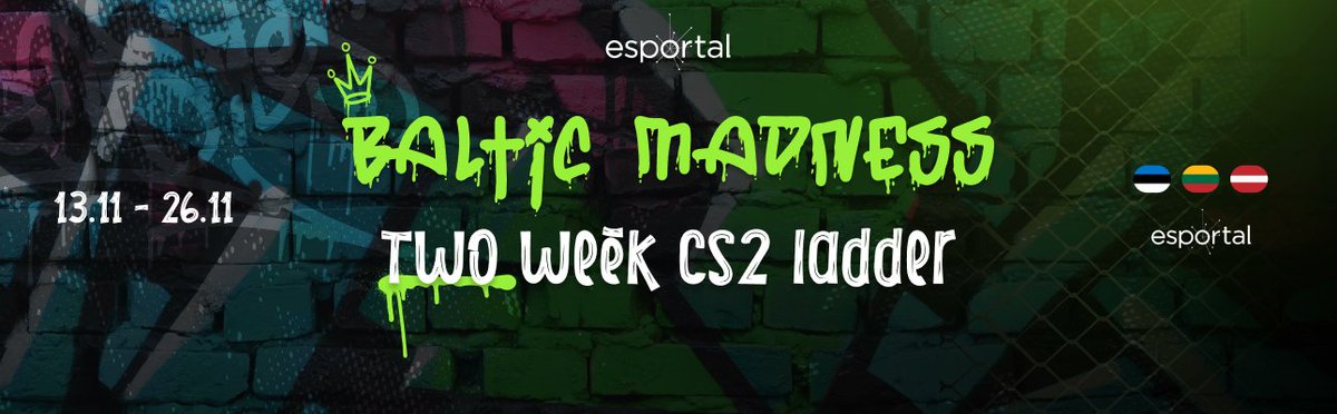 Baltic Madness - two weeks of Baltic CS2!
esportal.com/en/ladder/720

#CSGO #esportal #csgoskins