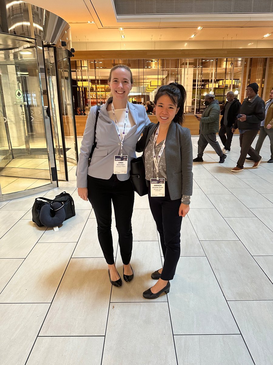 amanda_chuan's tweet image. So great to see @emmabdean at #APPAM2023. It took 10 years btwn grad school and AP, but we FINALLY managed to be at the same conference!
