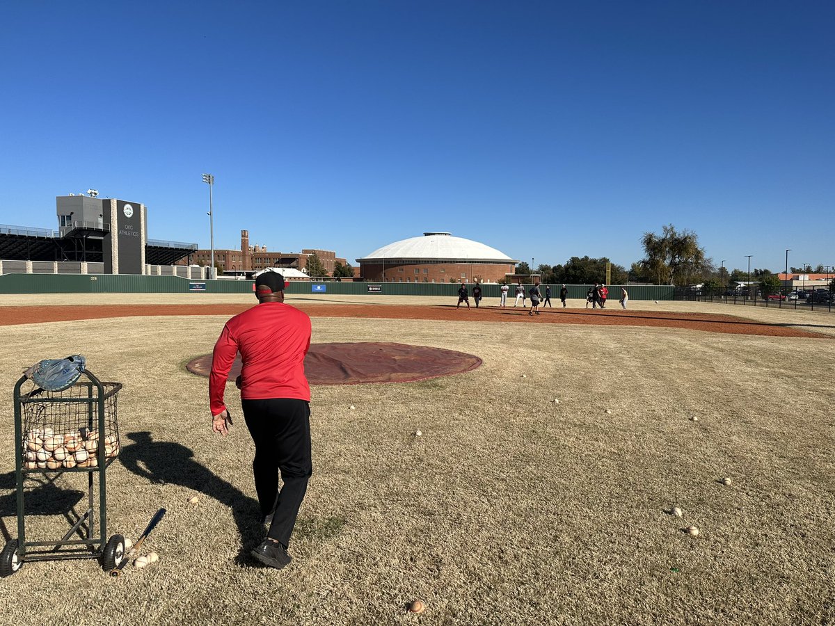Thank you Coach T from Bad Company for spending some time with our team sharing insights and going through some drills. We really appreciate you. #redwolvesbaseball