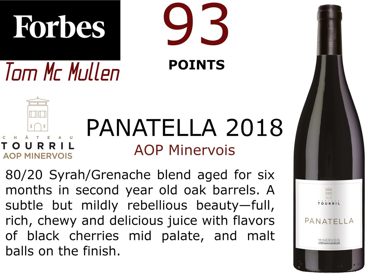 ChateauTourril's tweet image. #93points Réchauffez vous entre amis avec la cuvée Panatella 2018, assemblage de #syrah et #grenache gorgés de soleil et du travail du @vigneronindependant #vinbio @suddefrance @aoc_minervois_officiel