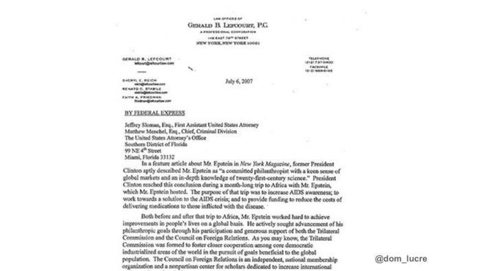 Olivier40121476's tweet image. #LaSecte 🐇

Le 6 juillet 2007, une lettre de 23 pages des avocats de #JeffreyEpstein, #AlanDershowitz et #GeraldLefcourt, a déclaré qu&apos;Epstein était cofondateur de la #ClintonGlobalInitiative, qui est devenue la #FondationClinton.