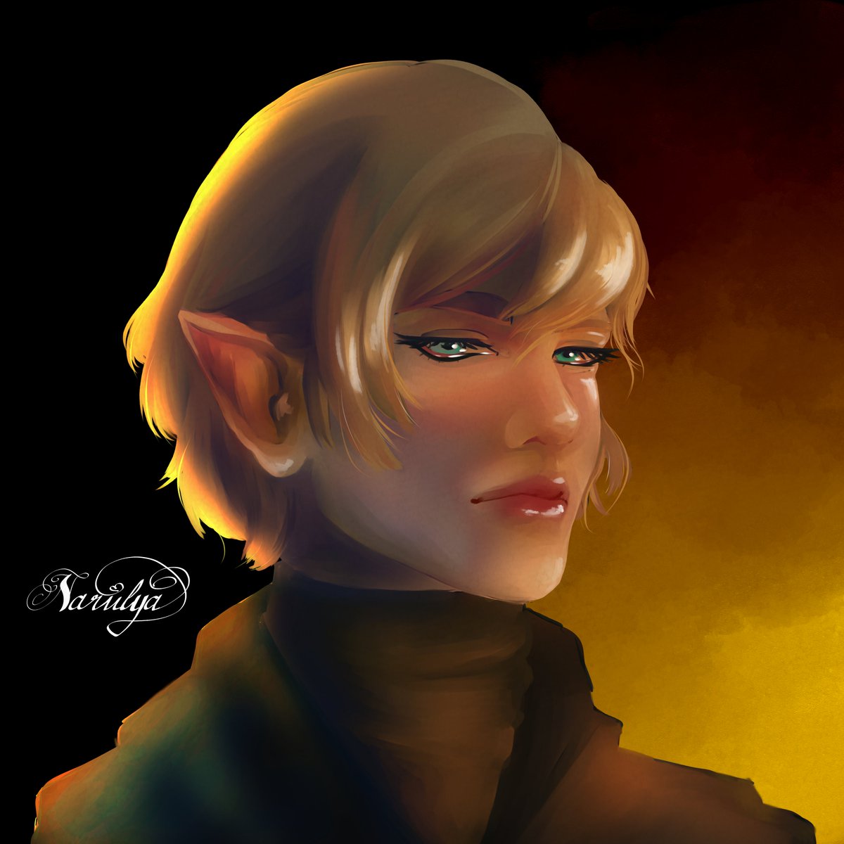 Today it's #dnd5e! So here some of art I made for my party 💛
This is Leonhardt, a #halfelf #twink cute assassin.
Inspired by #STARember drawing style🥰