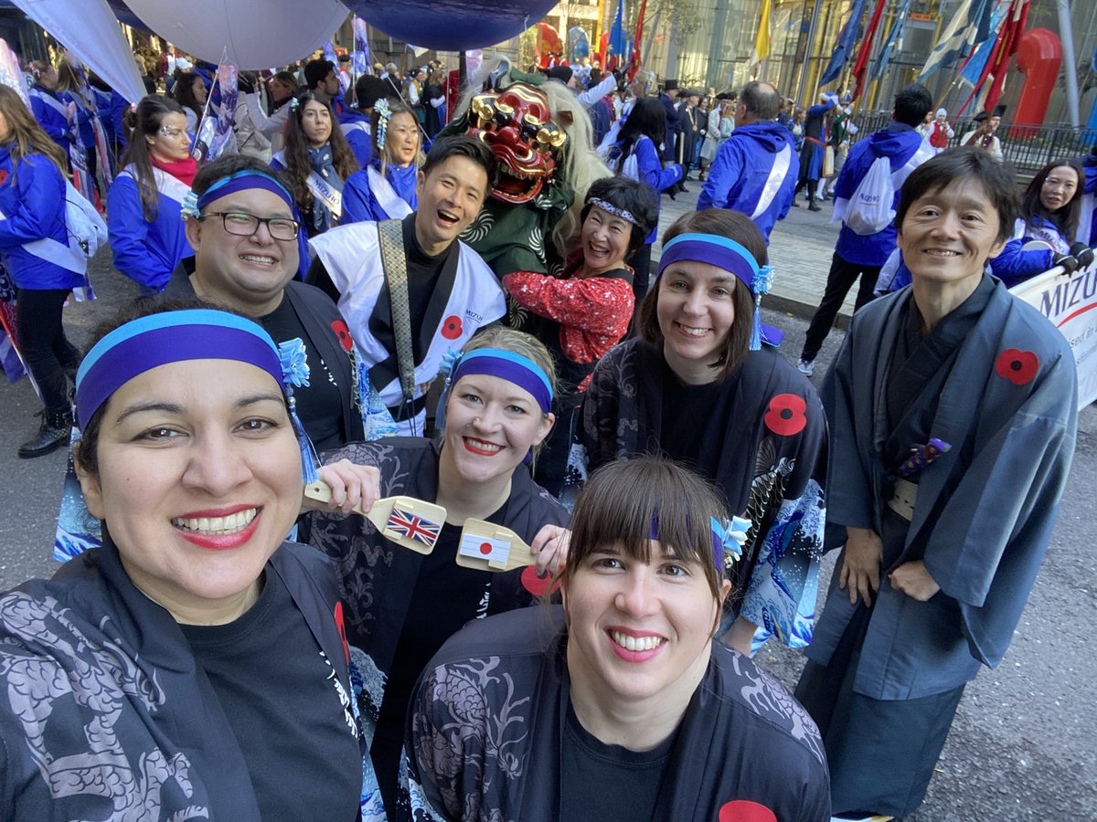 We had great fun dancing at the Lord Mayor’s Show today with Mizuho EMEA! With more than 800 years history - surely this is the first time #yosakoi has been in it! Much thanks to the terrific <a href="/taikomeantime/">Taiko Meantime</a> Shishimai performers for having us join them too! ✨