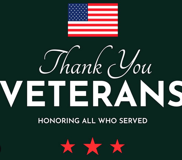 With the ultimate respect and pride: a huge thank you to all our veterans for your service.