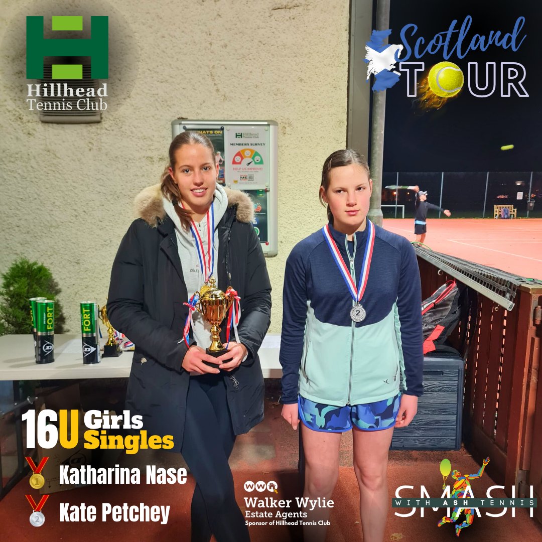 HillheadTennis's tweet photo. 🎾 Hillhead's U16 Scotland Tour was a hit! Congrats to Logan Littlejohn &amp; Katharina Nase for winning, with Euan Barclay &amp; Kate Petchey as runners-up. Kudos to all for showcasing top junior talent! 🌟 #JuniorTennis #ScotlandTour #FutureStars https://t.co/j5Uxk5rAtj