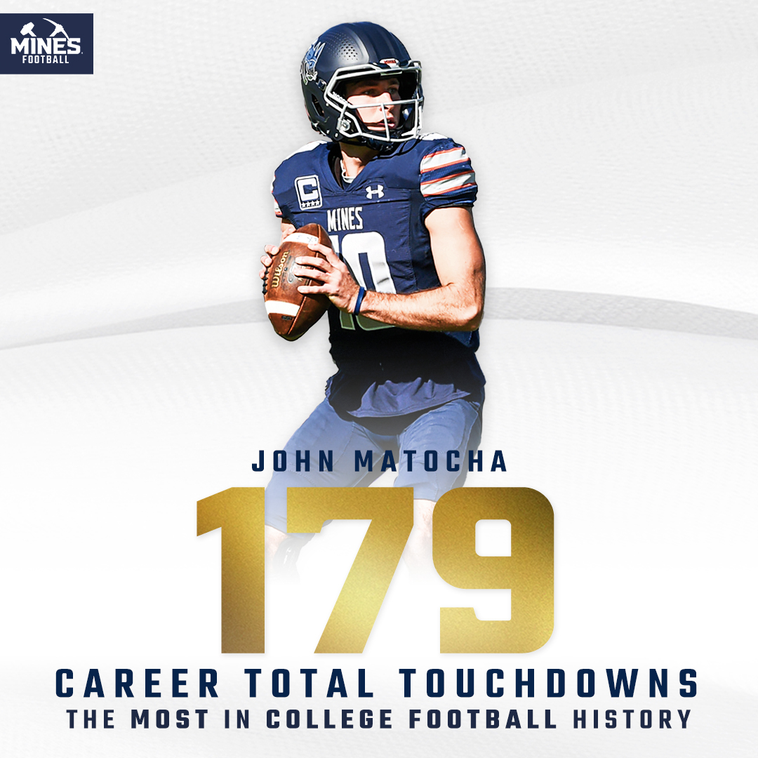 Mines Football (@minesfootball) on Twitter photo ๐ง๐ข๐จ๐๐๐๐ข๐ช๐ก ๐ข๐ฅ๐๐๐๐๐๐๐ฅ๐ฆ!
John Matocha is one of one.
A 55-yard touchdown to Flynn Schiele means Matocha has produced more touchdowns than any player in the ๐ฉ๐ช๐ด๐ต๐ฐ๐ณ๐บ of college football.
Mines 28, Fort Lewis 0 5:45 1Q
#HelluvaEngineerโ๏ธ ๐ง๐ข๐จ๐๐๐๐ข๐ช๐ก ๐ข๐ฅ๐๐๐๐๐๐๐ฅ๐ฆ!
John Matocha is one of one.
A 55-yard touchdown to Flynn Schiele means Matocha has produced more touchdowns than any player in the ๐ฉ๐ช๐ด๐ต๐ฐ๐ณ๐บ of college football.
Mines 28, Fort Lewis 0 5:45 1Q
#HelluvaEngineerโ๏ธ