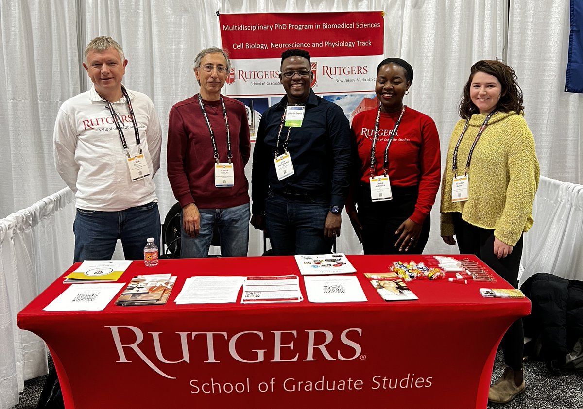 Are you interested in applying to PhD programs ? Visit our Booth (#52) at #SfN23 open 12 noon - 2 PM till Tuesday. Or visit our website: njms.rutgers.edu/sgs/prospectiv…