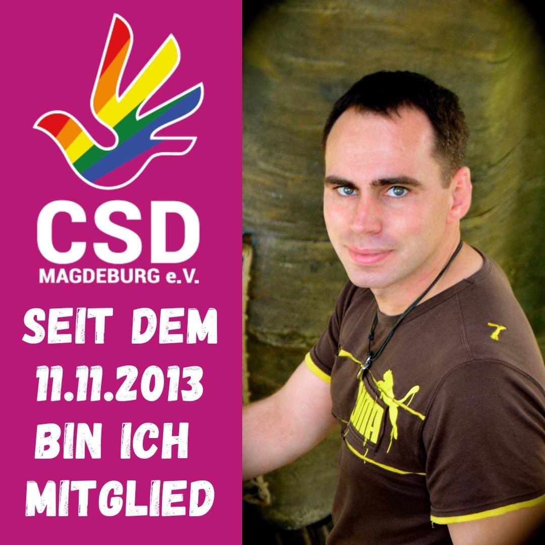 Falko Jentsch (@falkojentsch) on Twitter photo Heute feiere ich ein persönliches Jubiläum: Am 11.11.2013 bin ich stolzes Mitglied beim <a href="/CSDmagdeburg/">CSD Magdeburg</a> e.V. geworden. Zu dieser Zeit hätte ich nie gedacht, wie sehr sich mein Leben in den letzten 10 Jahren durch meine Mitgliedschaft im Verein verändern würde. ❤ 🧡💛💚💙💜 Heute feiere ich ein persönliches Jubiläum: Am 11.11.2013 bin ich stolzes Mitglied beim <a href="/CSDmagdeburg/">CSD Magdeburg</a> e.V. geworden. Zu dieser Zeit hätte ich nie gedacht, wie sehr sich mein Leben in den letzten 10 Jahren durch meine Mitgliedschaft im Verein verändern würde. ❤ 🧡💛💚💙💜