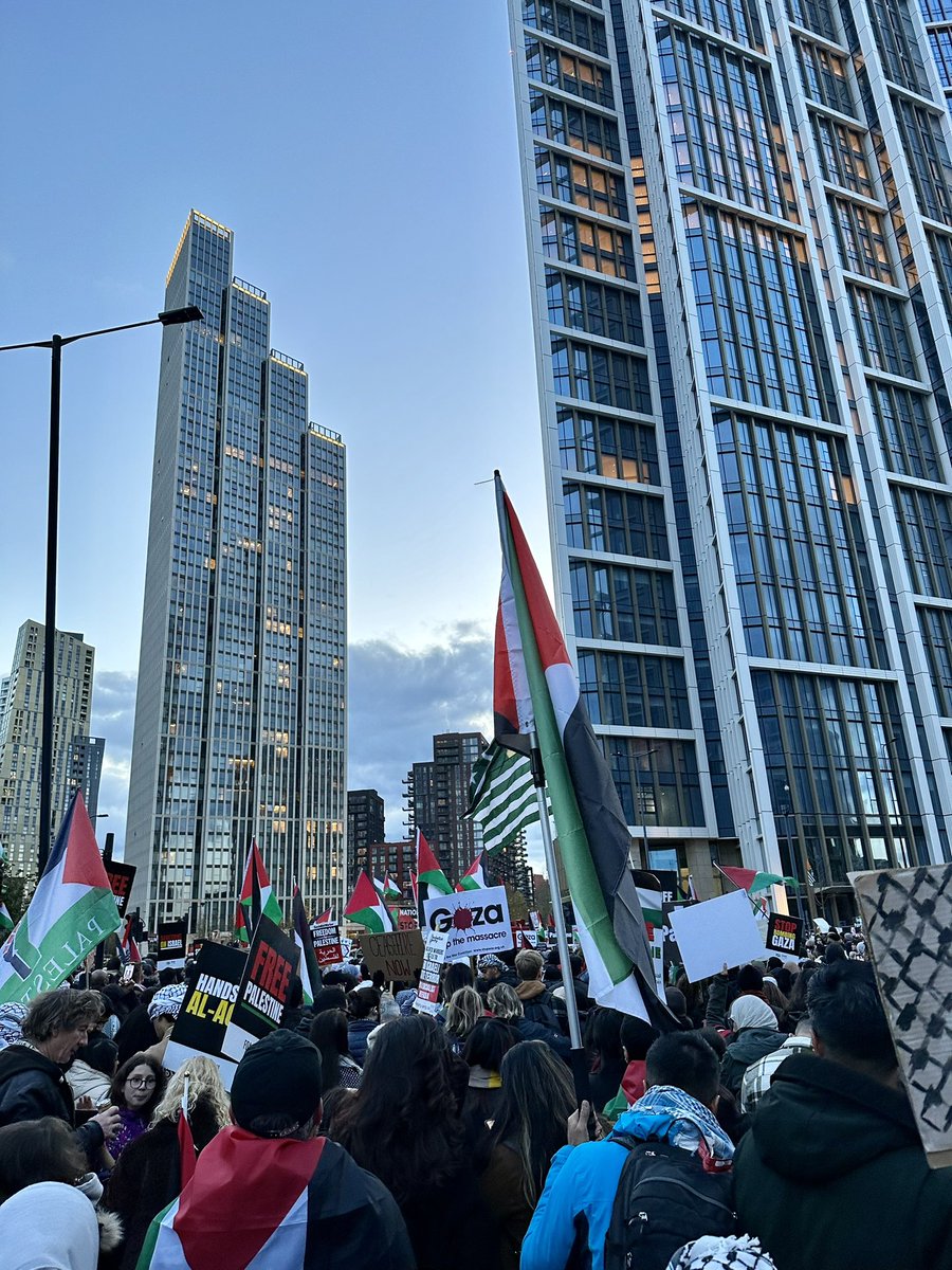 History was made today. The media won’t show the true numbers but the turnout in London was the best ever. We won’t be silenced until Palestine is free
