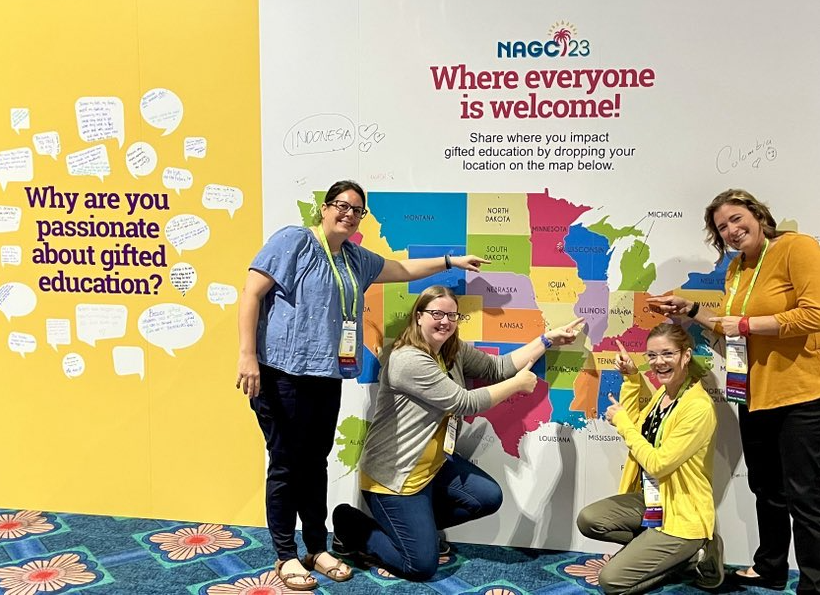 IAG_gifted's tweet photo. IAG Board members Roya Maze, Alaina Green and Executive Director Julie Gasper are proud of how well Indiana is represented at the NAGC Conference this year!
#gifteded #giftededucation #giftedparenting #highability #nagc23 https://t.co/kWy3h5WSDD