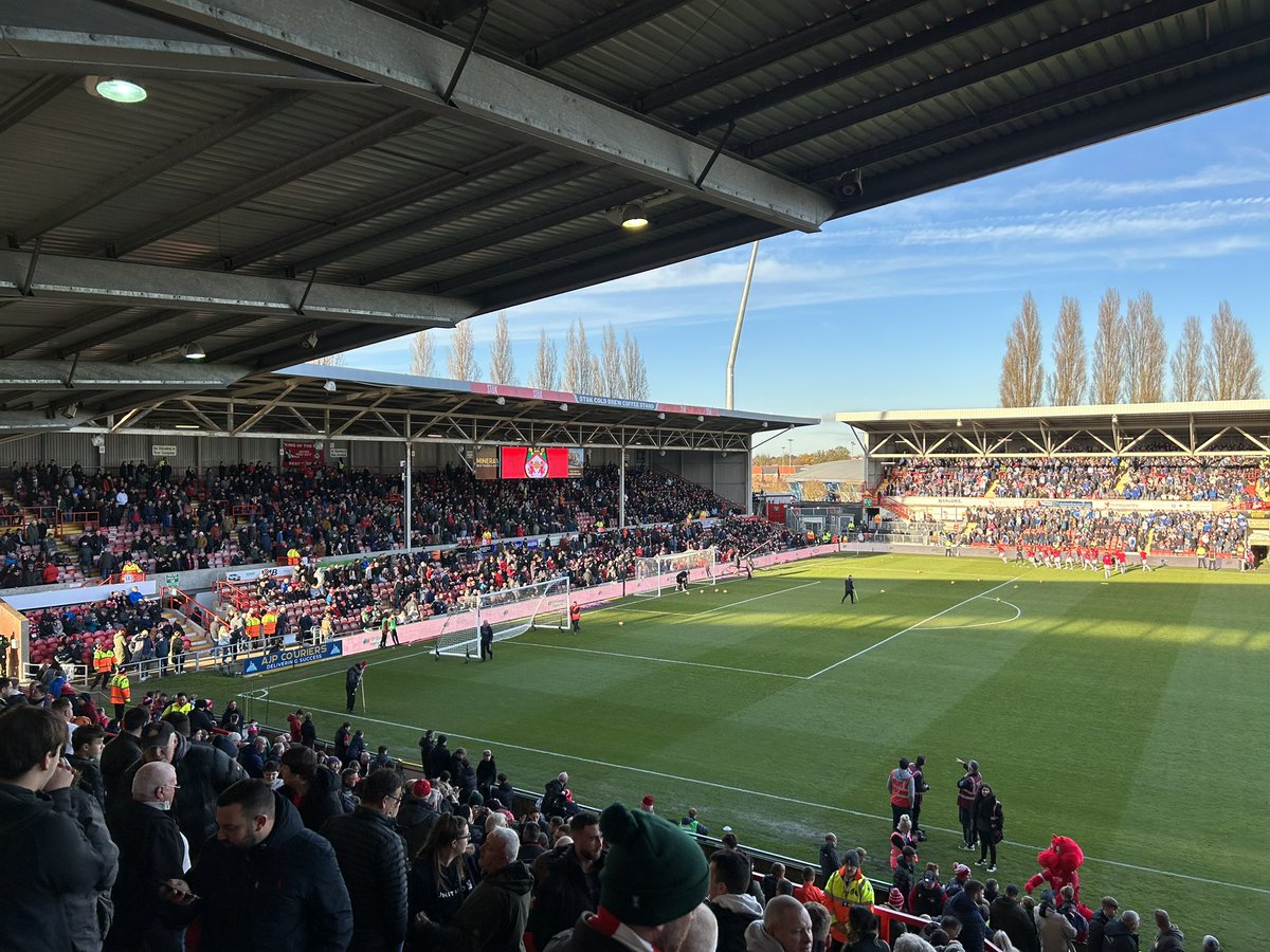 Great first visit to <a href="/Wrexham_AFC/">Wrexham AFC</a> and the Turf <a href="/welshy1000/">Wayne Jones</a> thanks to <a href="/Kronospan/">Kronospan</a> enjoyable game and great atmosphere! Saw <a href="/RMcElhenney/">Rob Mac</a> in the stadium great to see the passion.
