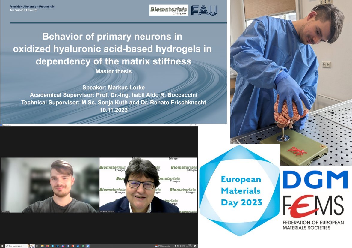 Biomaterials_Erlangen (@boccaccini_lab) on Twitter photo Congratulations to Markus Lorke👏PhD student in our Institute <a href="/Boccaccini_Lab/">Biomaterials_Erlangen</a> <a href="/UniFAU/">FAU Erlangen-Nbg</a> for winning 3rd prize at the <a href="/DGM_eV/">German Society for Materials Science (DGM)</a> <a href="/FEMS_EU/">FEMS (Federation of European Materials Societies)</a> #EuropeanMaterialsDay🇩🇪chapter event yesterday, presenting his Master thesis co-supervised by <a href="/KuthSonja/">Sonja Kuth</a> and collaborators <a href="/EBM_research/">ExploringBrainMechanics</a> Well done! Congratulations to Markus Lorke👏PhD student in our Institute <a href="/Boccaccini_Lab/">Biomaterials_Erlangen</a> <a href="/UniFAU/">FAU Erlangen-Nbg</a> for winning 3rd prize at the <a href="/DGM_eV/">German Society for Materials Science (DGM)</a> <a href="/FEMS_EU/">FEMS (Federation of European Materials Societies)</a> #EuropeanMaterialsDay🇩🇪chapter event yesterday, presenting his Master thesis co-supervised by <a href="/KuthSonja/">Sonja Kuth</a> and collaborators <a href="/EBM_research/">ExploringBrainMechanics</a> Well done!