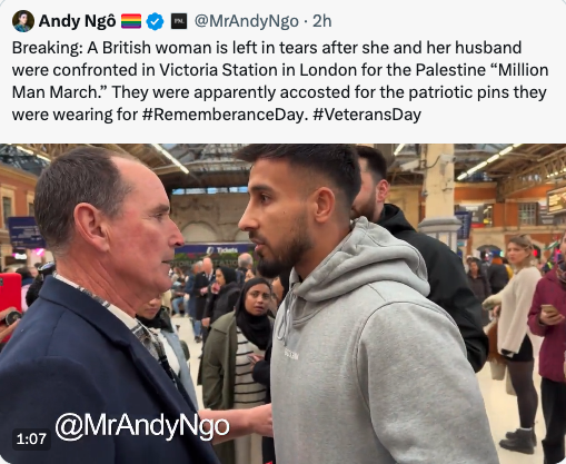 #TwoTierPolicing Patriots stopped & searched for weapons Patriots arrested for being in a pub Patriots arrested for 'being in the area' Ordinary folks harassed & then threatened with arrest whilst catching a train! Palestinian marchers freely maraud with weapons & fireworks...