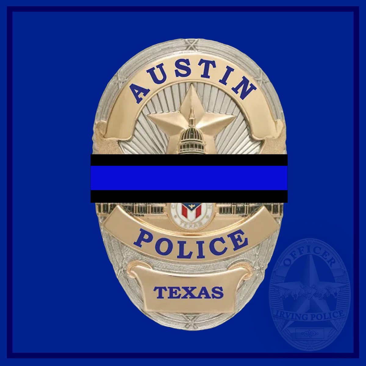 IrvingPD's tweet image. Our department mourns the loss of the @Austin_Police Officer today, who was killed in the line of duty. We are praying for a speedy recovery of the second officer injured. All officers across our state and country face unknown risks when they go to work and answer any call. 1/2