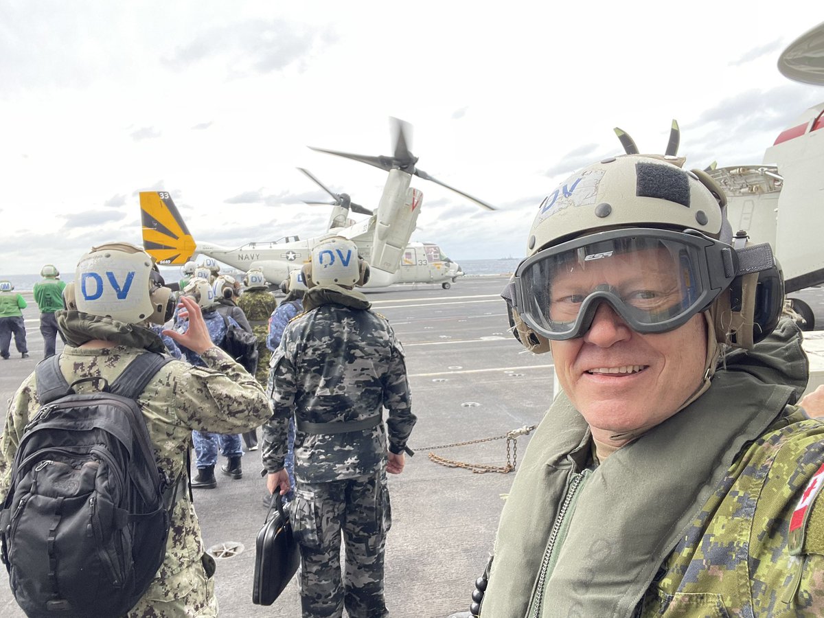 Some morning ‘commutes’ are cooler than others. Took a V-22 Osprey flight to the USS Carl Vinson for the start of ANNUALEX, a joint exercise with Japan, Australia, and the U.S.