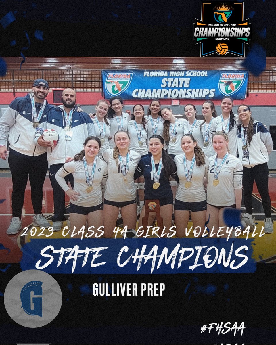 FHSAA (@fhsaa) on Twitter photo 🏐🥇🏆 Congratulations to our 4A #FHSAA Girls Volleyball State Champions! The Gulliver Prep Raiders! <a href="/GPrep_Athletics/">Gulliver Prep Athletics</a> 🏐🥇🏆 Congratulations to our 4A #FHSAA Girls Volleyball State Champions! The Gulliver Prep Raiders! <a href="/GPrep_Athletics/">Gulliver Prep Athletics</a>