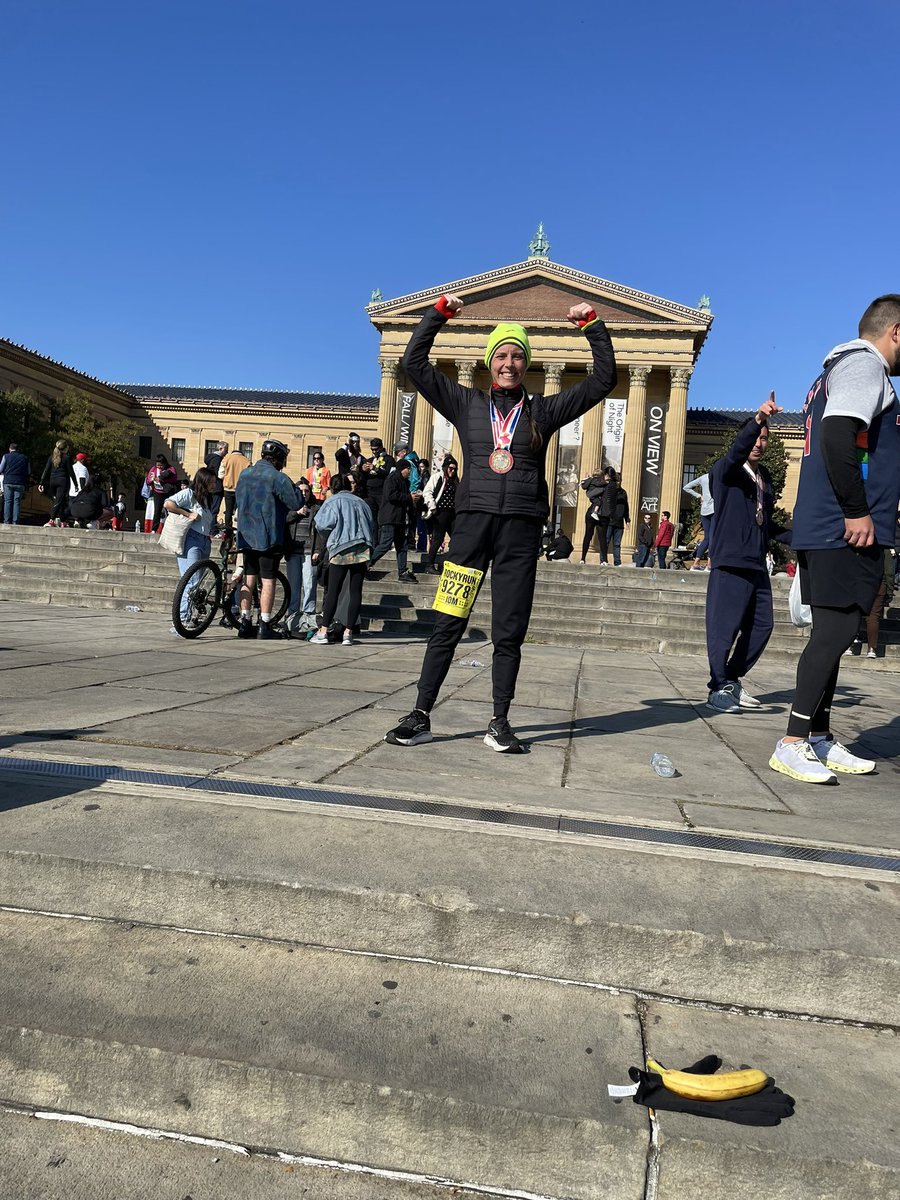 bctesche's tweet photo. Dr BROOKE on the move… Philadelphia 10th Anniversary  Rocky Run! Beautiful day, great music, awesome run. What are you doing to stay fit and part of your community?! #MissionaryDisciple #PassionatelyCatholic
#TogetherInMission https://t.co/emueqoeent