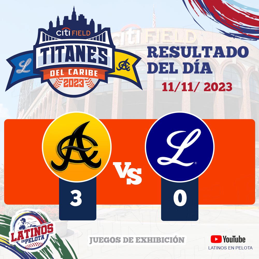 LatinosenP's tweet photo. 🚨RESULTADO DEL DÍA🚨 por segundo día consecutivo @aguilasbbc vence 3 x 0 a los @tigresdellicey y por poquito un NO HITTER

#latinosenpelota 

#lostitanesdelcaribe #liceyvsaguilas https://t.co/mC1K654j50