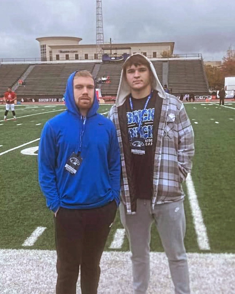 lighthouseftbl's tweet photo. Ben Hirsh and Clay Boatman enjoying their visit to Shorter University! @Shorter_FB #gohawks #gowarriors #warriorfast #recruitlighthouse https://t.co/PQLmzsS00U
