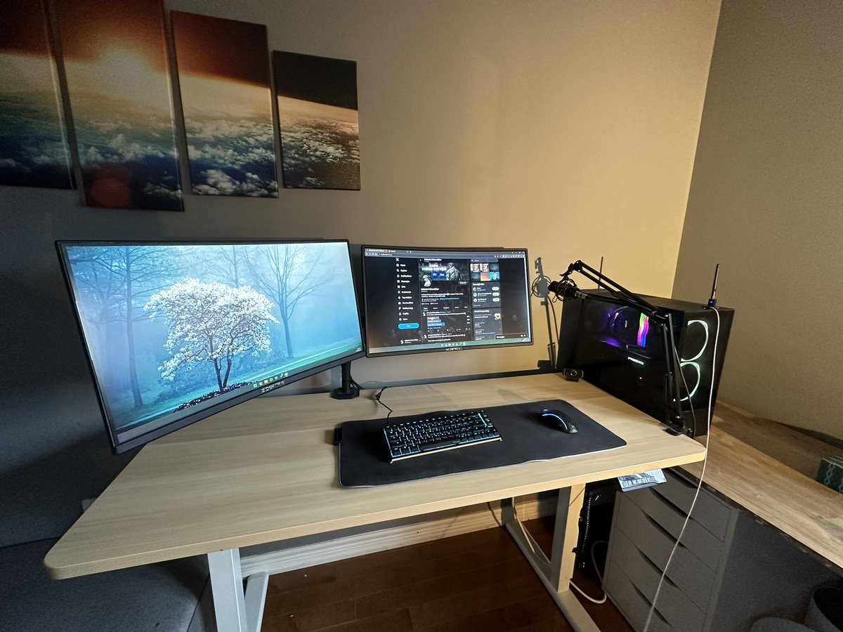 What is one thing you love about you setup and can’t go without? 🤔

For me it’s my monitor arms, my neck is forever grateful 💯

Flex your setups in the comments 💬

#setup
