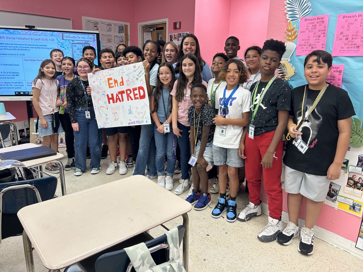 After learning about the Holocaust, 6th grade students at Polo Park Middle school are standing up to hate and antisemitism.⁦<a href="/CraigCorsentino/">Craig Corsentino</a>⁩
