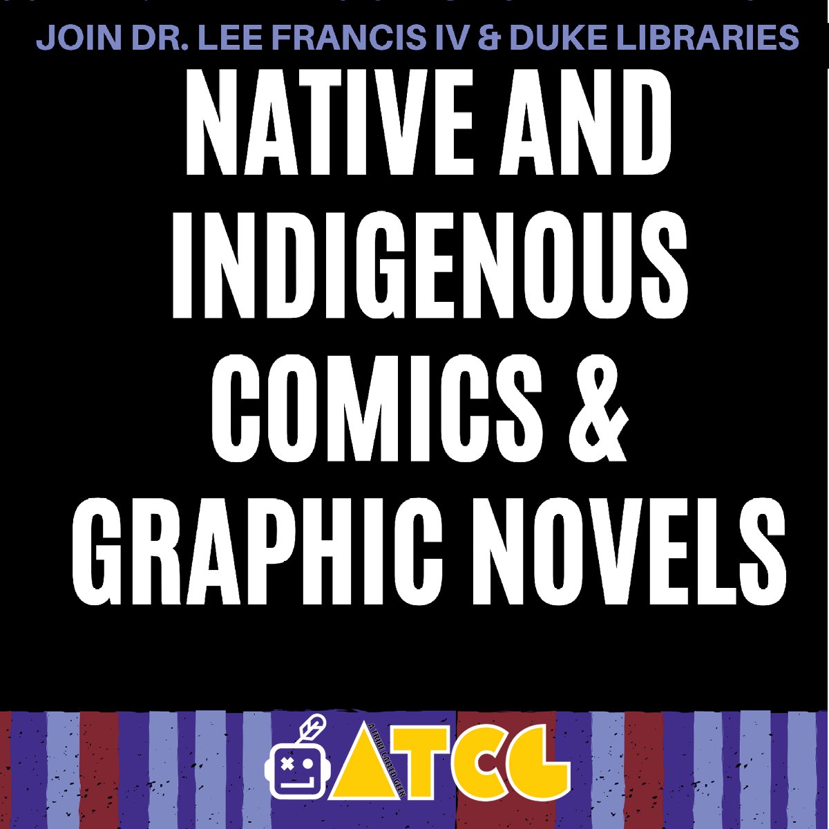 tribecalledgeek's tweet image. #INDIGINERDS in the RALEIGH/DURHAM AREA! DR. INDIGINERD HIMSELF, @leefrancisIV, will be speaking at Duke University about Native Comics and Graphic Novels on Monday! Follow the link for more info! ➡️ duke.libcal.com/calendar/event…

#AttentionIndiginerds #NativeComics #IndigenousOutLoud