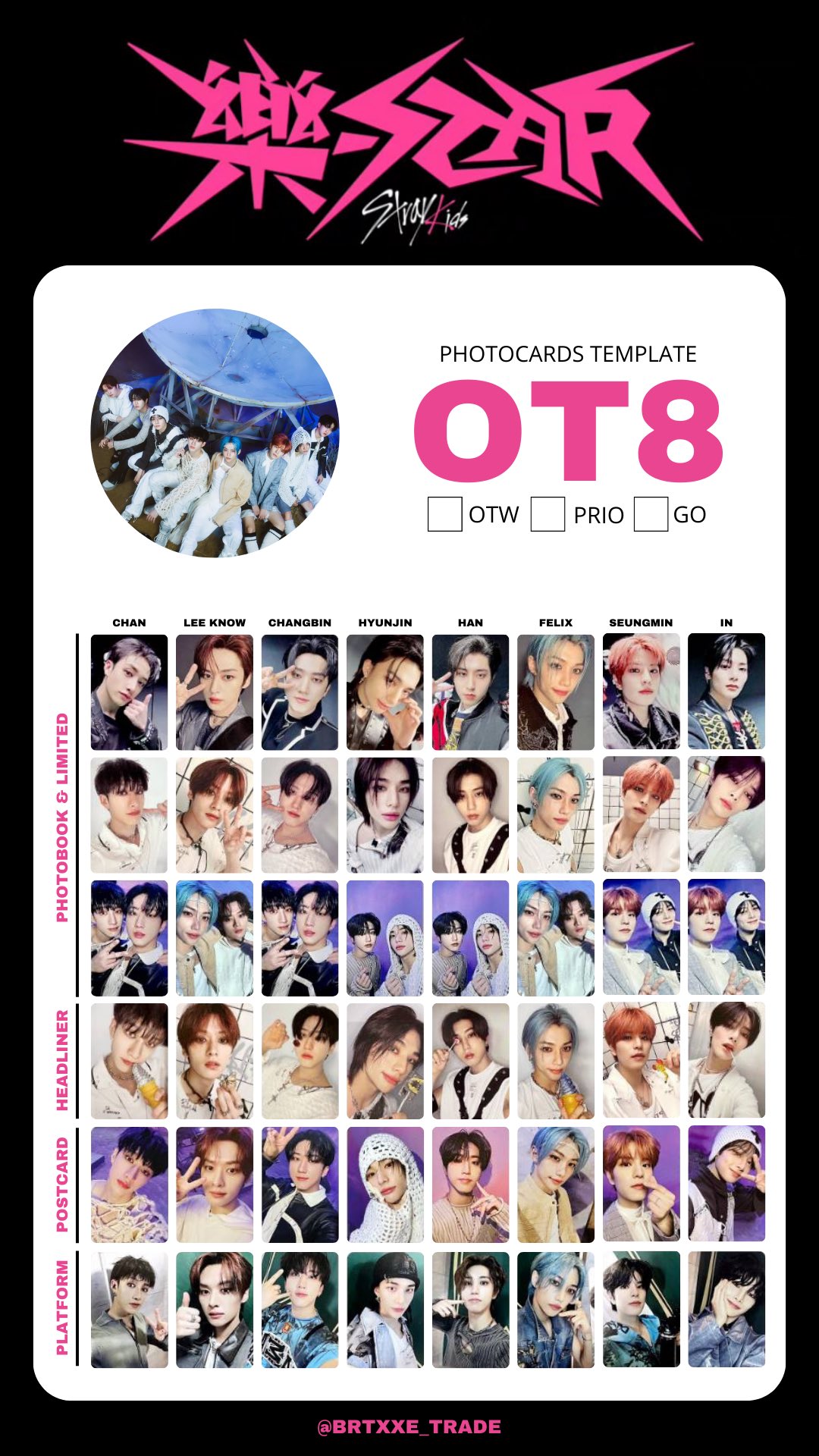 Stray Kids - ハン⭐️ 樂-STAR ポストカードバージョン 新品未