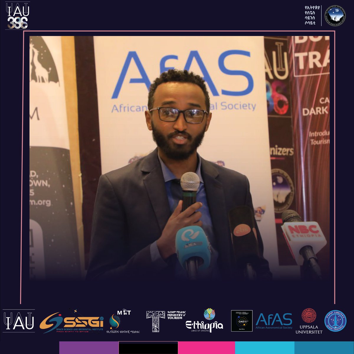 officialesss's tweet photo. 386ኛውን የዓለም አቀፉ የሥነ-ፈለክ ሕብረት ሲምፖዚየም በማስመልከት ለሁለት ቀን የሚቆየው የአፍሪቃ የፕላኔታሪየም ማኅበር የመንፈቅ ዓመታዊ ስብሰባ  በዛሬው ዕለት በይፋ ተጀምሯል።
#ESSS #SSGI #IAU386 #EAROAD #MiNT #EORC #MoT  #IAU #APA #CBTDA #AfAS #ISP https://t.co/dZUZEHwvzu