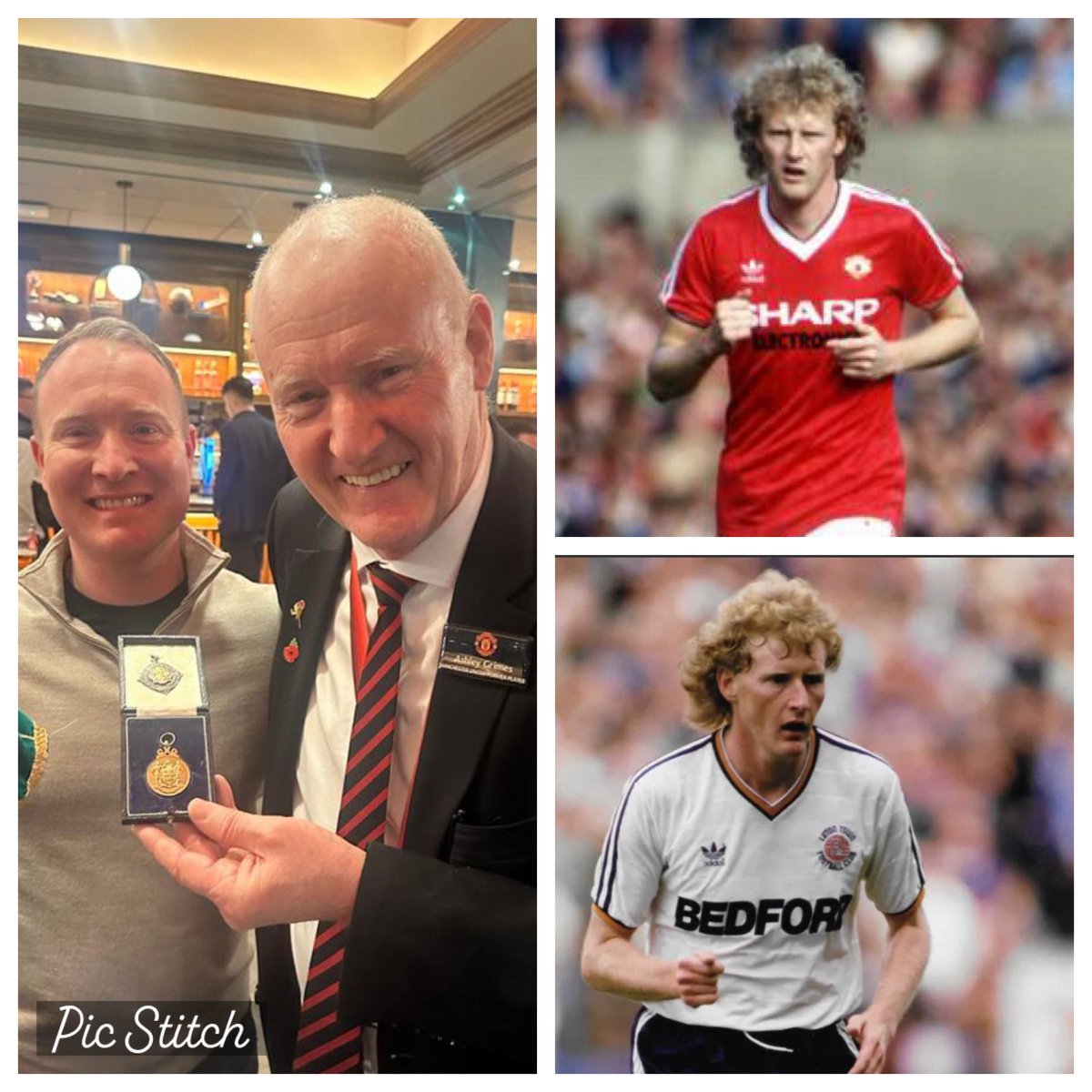 Divided loyalties for my uncle Ashley in Old Trafford this afternoon having won Cup medals with both <a href="/ManUtd/">Manchester United</a> &amp; <a href="/LutonTown/">Luton Town FC</a> in the 80s! 🏆🏆