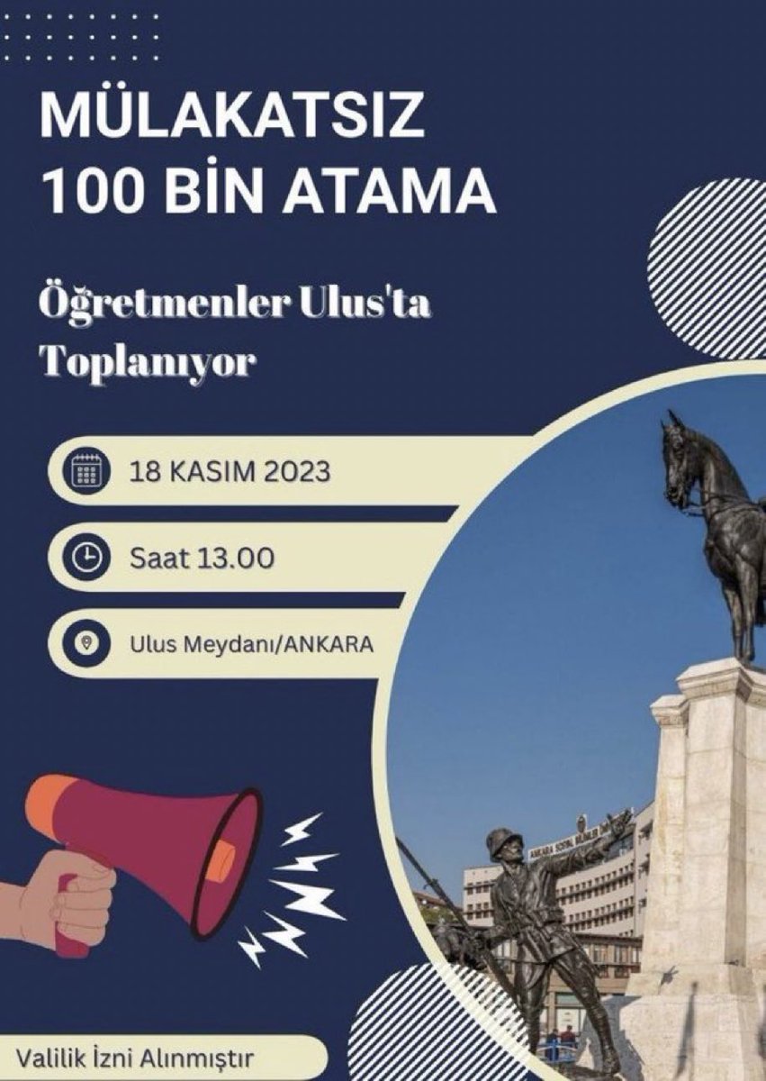 Mülakat endişesi yaşayan öğretmen kardeşlerim;

18 Kasım’daki Ulus buluşmanızda,
sizin için de güzel sürprizler planlıyorum 😉

#81ildenmülakatahayır