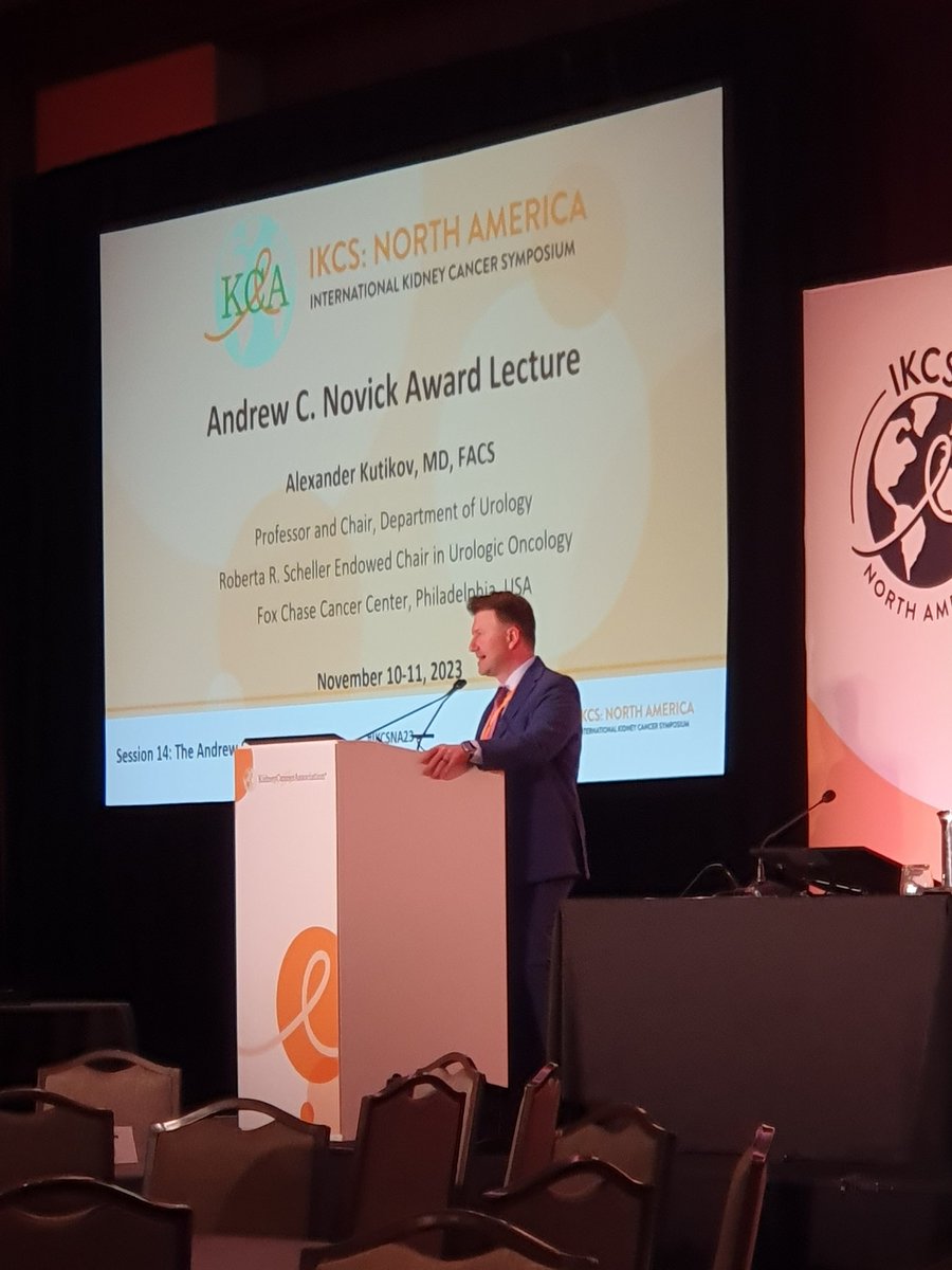 What a pleasure to witness this well-deserved Andrew Novick award to @uretericbud for his talent and incredible energy in front of the international RCC community during @KidneyCancer #IKCSNA23