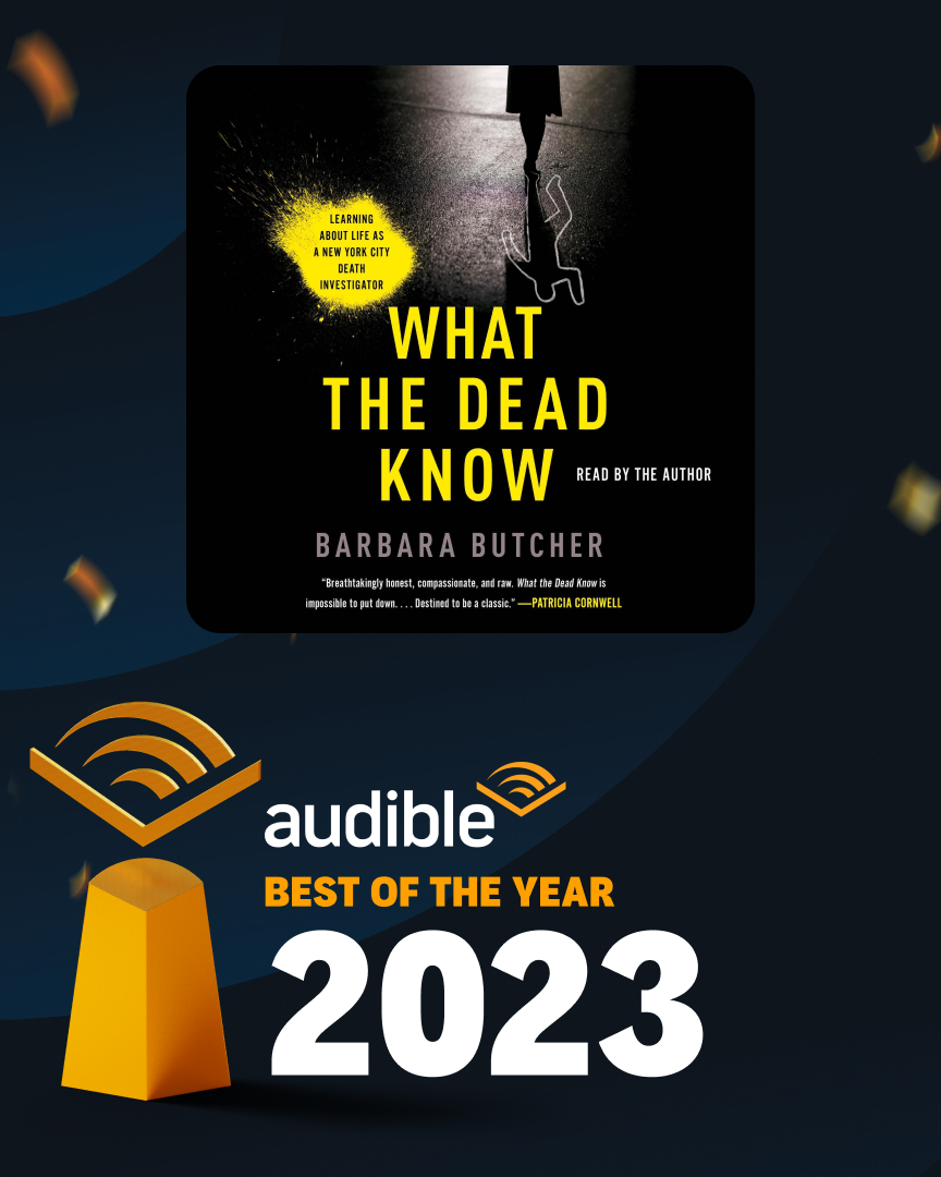 #WhatTheDeadKnow by former NYC death investigator #BarbaraButcher was selected as one of the best true crime audiobooks of 2023 by @audible_com. Learn more: adbl.co/3u8wIah. CC: @simonbooks