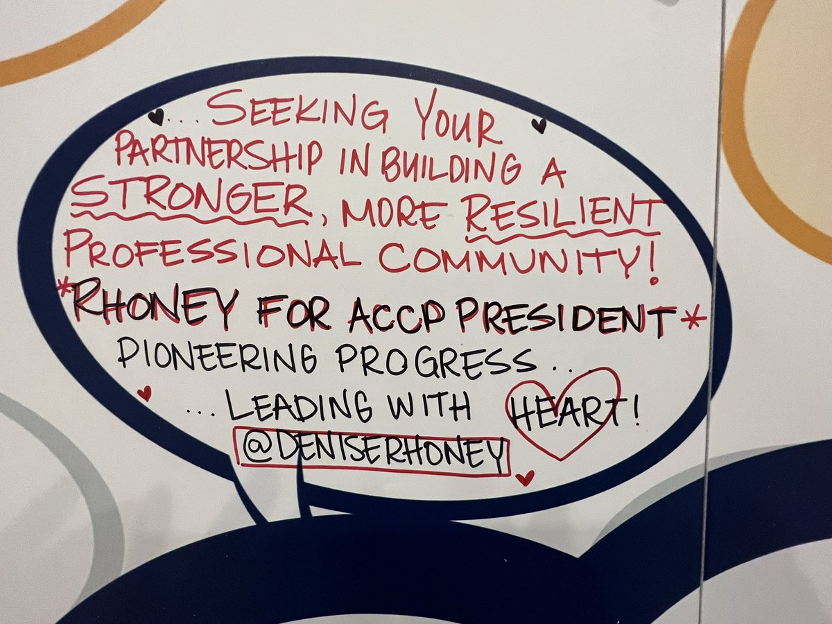 DeniseRhoney's tweet photo. I am deeply honored to have my name on the ballot for ACCP president.  I look forward to meeting you and working with you. @ACCP @accpcritprn @accpedtrprn  #ACCPAM23 https://t.co/0rQtzoFWb3
