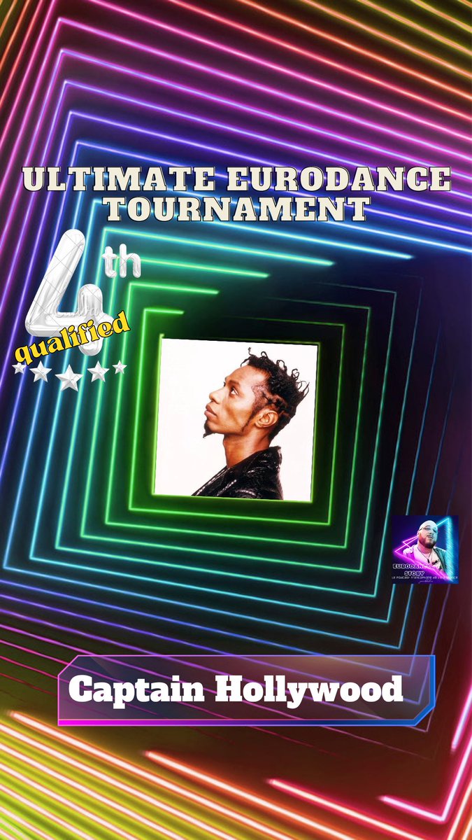 Eurodance_Story's tweet photo. Captain Hollywood is qualified for the quarter final of this Ultimate Eurodance Tournament ! 
Stay tuned to my stories for next results !
#eurodance #captainhollywood #captainhollywoodproject https://t.co/JE3swQJEf8