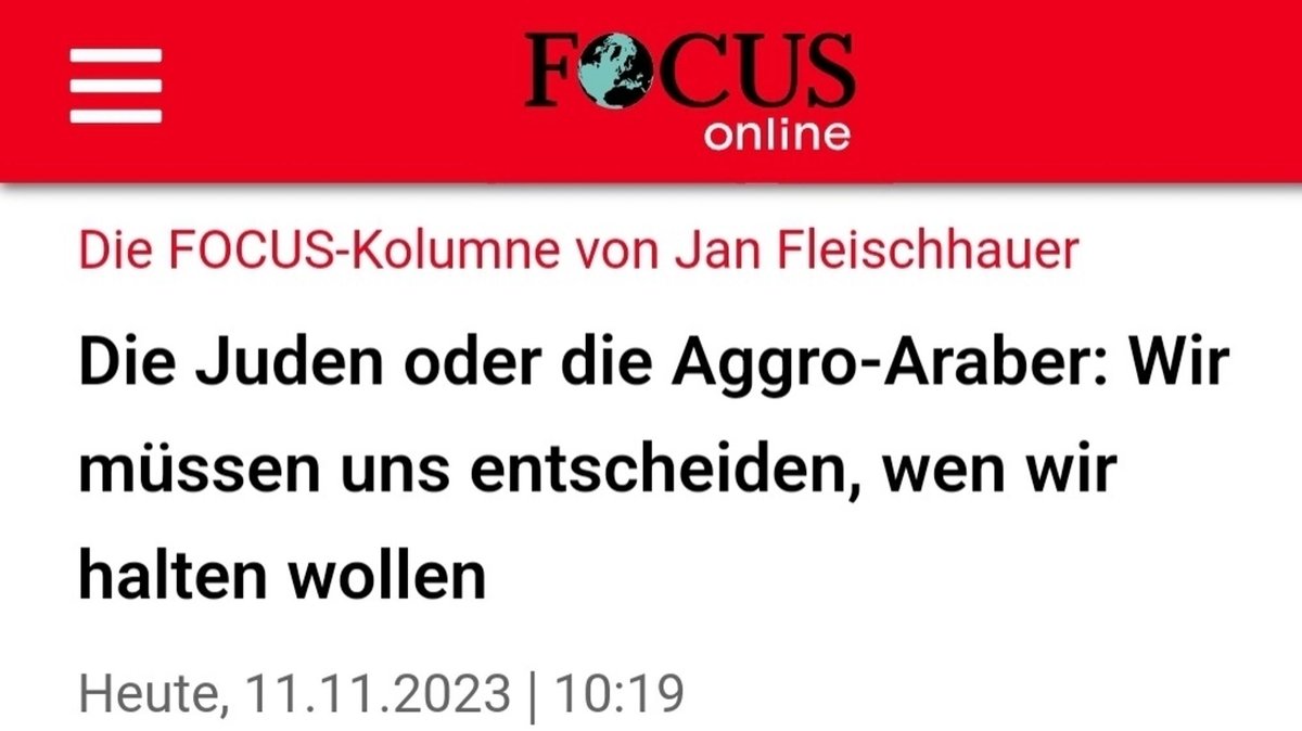 JuergenZimmerer's tweet photo. Bemerkenswertes "wir". Dazu gehören also nach Fleischhauer weder Jüdinnen noch "Araber". Von der rassistischen Sprache ganz zu schweigen, das erinnert schon sehr an völkische Vorstellungswelten. Voller Allmachtsgefühle, zu entscheiden, wer bleiben darf. https://t.co/KkeuPeIe7V