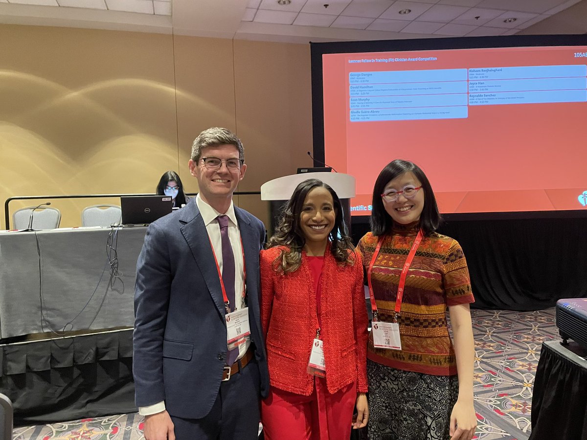 Patrick Ellinor (@patrick_ellinor) on Twitter photo Couldn’t be prouder of our fellows <a href="/MGHHeartHealth/">Mass General Heart</a> who are finalists for the Laennec award this afternoon #aha23 : <a href="/GiselleSA_MDPhD/">Giselle A. Suero Abreu, MD PhD</a>, Joyce Han & <a href="/SeanMurphyMBBCh/">Seán Murphy</a>
Great to see so many MGH faculty today <a href="/ddefariayeh/">Doreen DeFaria Yeh, MD</a>, <a href="/eisselbacher/">Eric Isselbacher</a>, <a href="/JudyHungMD/">Judy Hung</a>, @pnatarajanm & many more… Couldn’t be prouder of our fellows <a href="/MGHHeartHealth/">Mass General Heart</a> who are finalists for the Laennec award this afternoon #aha23 : <a href="/GiselleSA_MDPhD/">Giselle A. Suero Abreu, MD PhD</a>, Joyce Han & <a href="/SeanMurphyMBBCh/">Seán Murphy</a>
Great to see so many MGH faculty today <a href="/ddefariayeh/">Doreen DeFaria Yeh, MD</a>, <a href="/eisselbacher/">Eric Isselbacher</a>, <a href="/JudyHungMD/">Judy Hung</a>, @pnatarajanm & many more…