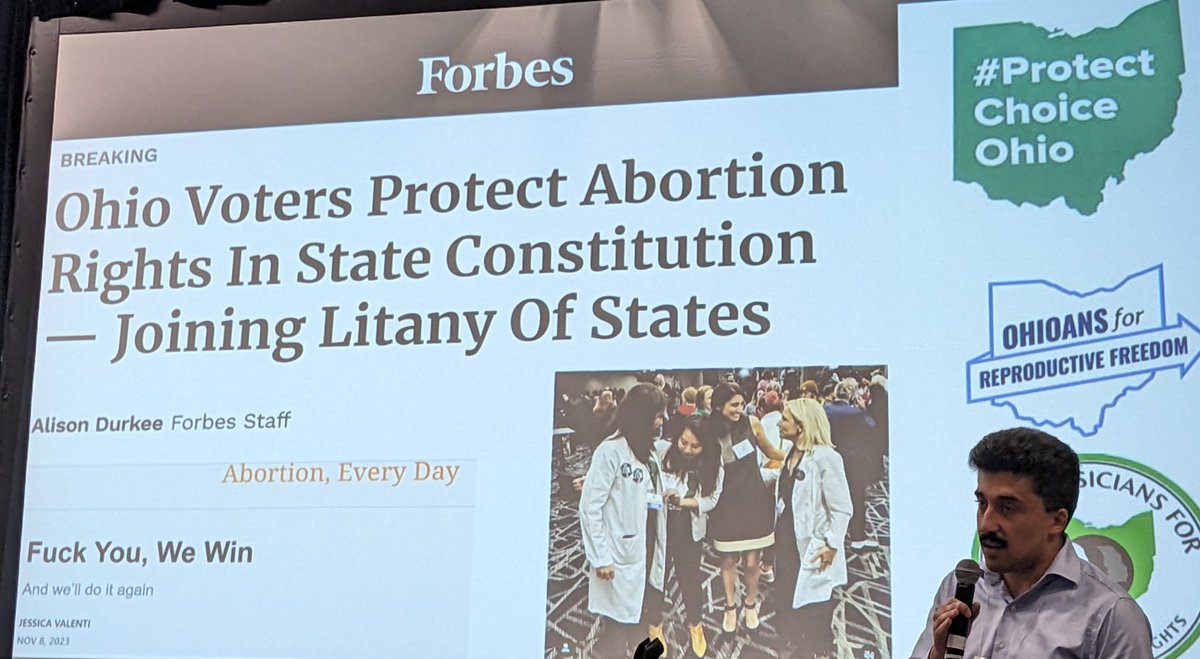 Ohio advocates won protection for abortion care through coalitions &amp; base building! <a href="/MikeMassey5/">Mike Massey</a> tells <a href="/PNHP/">Physicians for a National Health Program</a> attendees the story #PNHP2023