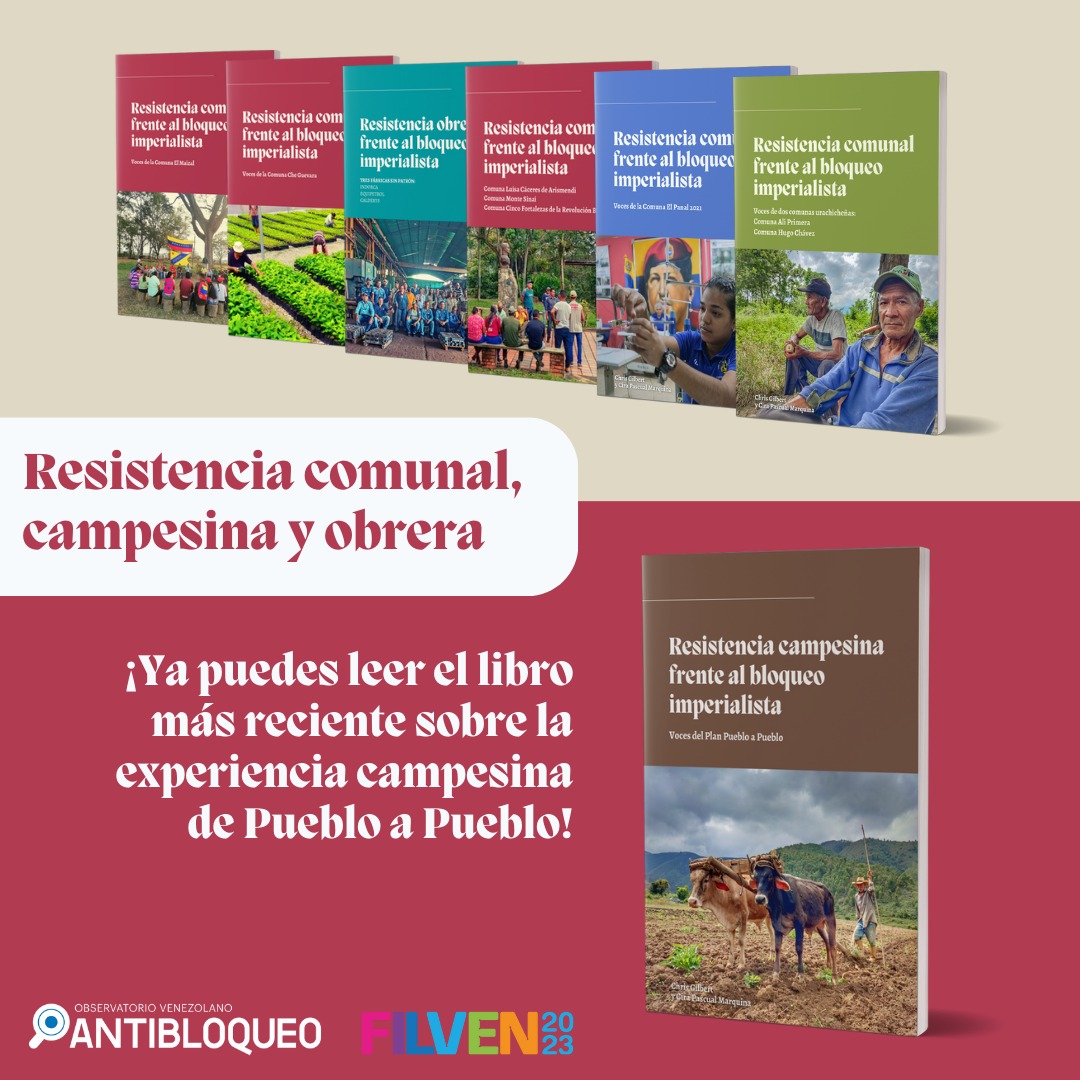 puebloapueblo2's tweet photo. #PlanPuebloaPueblo les invita a disfrutar del libro 

Resistencia campesina frente al bloqueo imperialista: Voces de Pueblo a Pueblo

Que junta testimonios con hermosas imágenes.

#FeriaDelLibro #ElEsequiboNosPertenece https://t.co/f5MnOHrMU5