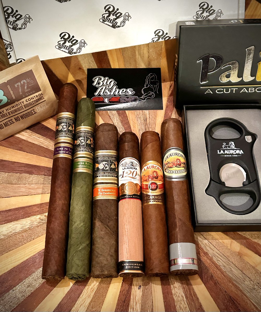 New lineup available at bigashescigars.com Subscribe for only $44.99, cutter included 🎉
#cigars #apostate #laauroracigars #candela #cigarclub