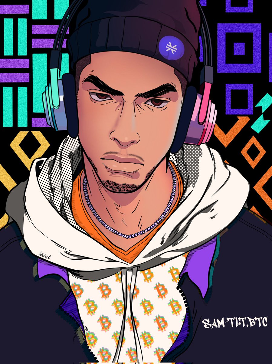TheLiberalThumb's tweet photo. *clears throat" 
Incase you see this master piece by @Ixchel_NFT specially designed as a 1:1 for #me according to my likeness, just respect ARTS ON #BITCOIN &amp; #STACKS 

I REP @Stacks 
I REP Art On #BITCOIN 
I REP the culture 😎

Heads Up #BadBros incoming 😎 https://t.co/82ewUrtSsr