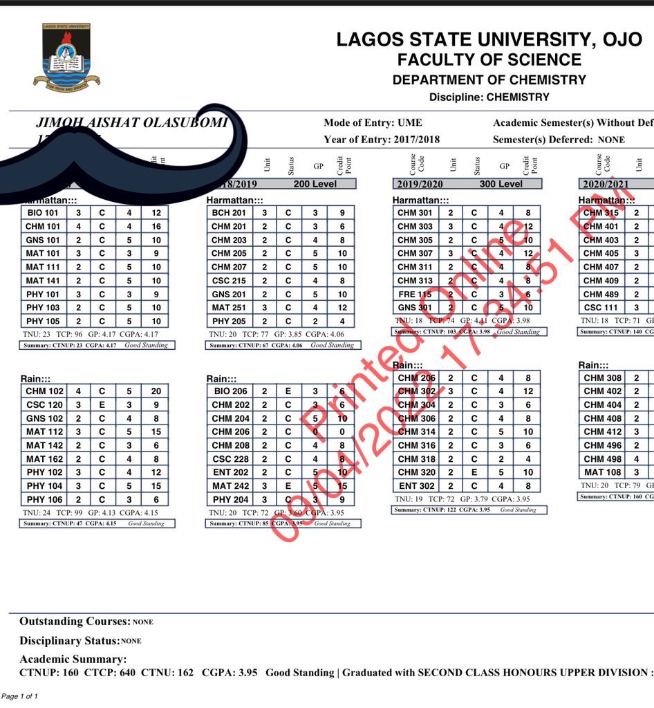 TheNanaAishat's tweet image. Lemme use this opportunity to market myself small. Kindly retweet 🙏

My name is Aishat, a second class upper graduate of the department of Chemistry, LASU. I completed my one year mandatory service not quite long and I am in dire need of a job. My course of study allows me work