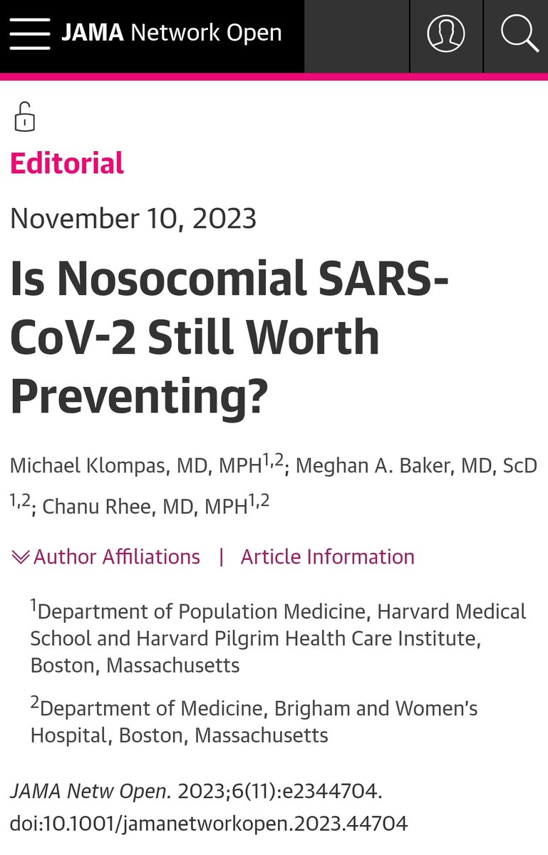 "Is #Nosocomial SARS-CoV-2 Still Worth Preventing?"

😐
jamanetwork.com/journals/jaman…