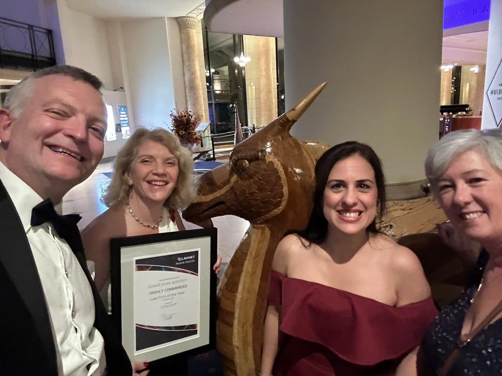 We were delighted to be presented with the Highly Commended Law Firm of the Year <£6 million Award 2023. To be recognised for our commitment and focus on doing the important things well – investing in our people &amp; delivering exceptional client care makes us incredibly proud.